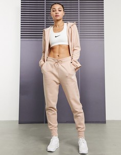 Флисовые бежевые джоггеры Nike-Бежевый