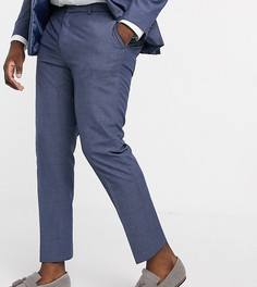 Синие узкие брюки в клетку Burton Menswear Big & Tall-Синий