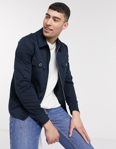 Темно-синяя свободная рубашка на молнии River Island-Темно-синий