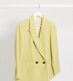 Лаймово-зеленый oversized-пиджак Topshop Petite