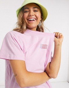 Платье-футболка oversized с принтом "Los Angeles" Daisy Street-Розовый