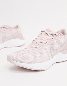 Розово-золотистые кроссовки Nike Running Renew Run-Розовый