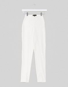 Зауженные брюки белого цвета от комплекта Vesper-Белый
