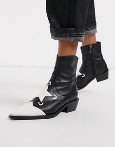 Ботинки в ковбойском стиле ASOS DESIGN-Черный