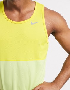 Желтая майка Nike Running Breathe-Желтый