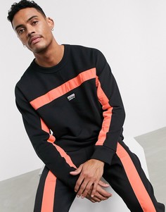 Черный свитшот с отделкой лентой adidas Originals