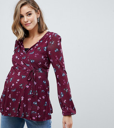 Топ с запахом и цветочным принтом ASOS DESIGN Maternity Nursing-Мульти