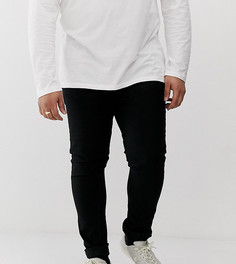 Черные джинсы скинни Burton Menswear Big & Tall-Черный