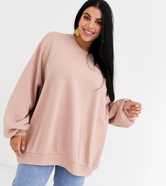 Розовый свитшот oversized ASOS DESIGN Curve