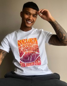 Белая футболка с принтом The North Face-Белый