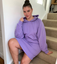 Фиолетовое платье с капюшоном COLLUSION Plus-Фиолетовый