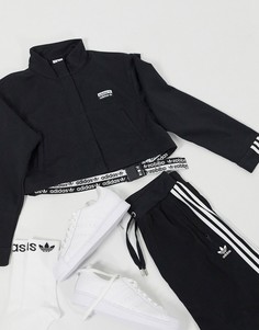 Черная укороченная куртка adidas Originals RYV-Черный