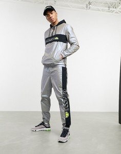 Серые спортивные брюки со светоотражающей отделкой ellesse x Smiley Ranieri-Серый