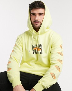 Худи из флиса желтого цвета Quiksilver-Желтый