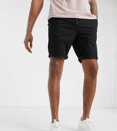 Черные шорты чиносы скинни с эластичным поясом ASOS DESIGN Tall-Черный