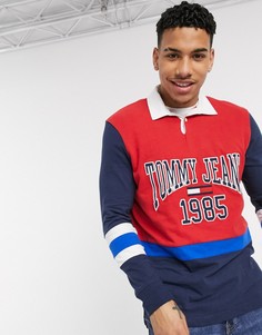 Футболка-поло регби в стиле ретро Tommy Hilfiger Jeans-Темно-синий