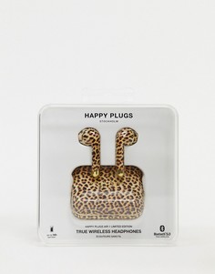 Беспроводные наушники ограниченной серии с леопардовым принтом Happy Plugs air 1-Бесцветный