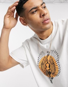 Футболка в стиле oversized с принтом HNR LDN-Белый Honour