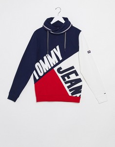 Худи с контрастными вставками Tommy Hilfiger Jeans-Красный