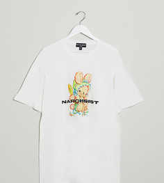 Oversized-футболка с принтом New Girl Order Curve-Белый