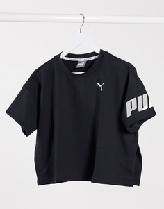 Черная трикотажная футболка Puma-Черный