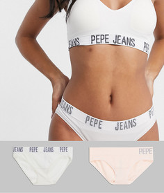 Набор из 2 бесшовных трусов в рубчик Pepe Jeans-Мульти