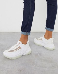 Белые кроссовки на массивной подошве ASOS DESIGN-Белый