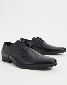 Черные кожаные дерби Topman-Черный