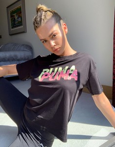 Черная футболка с логотипом Puma Training-Черный