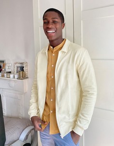 Бежевая трикотажная куртка Харрингтон ASOS DESIGN-Бежевый