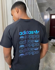 Черная футболка с логотипом-трилистником adidas Originals zeno-Черный