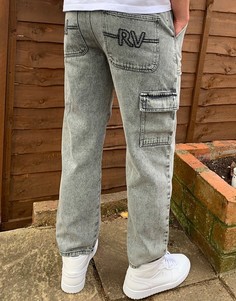 Серые джинсы с контрастной строчкой Reclaimed Vintage-Серый