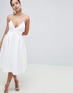 Платье миди для выпускного ASOS DESIGN-Белый