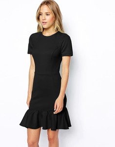Платье-футляр с оборкой по низу ASOS-Желтый