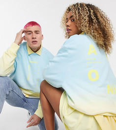 Свитшот с эффектом омбре и принтом COLLUSION Unisex-Мульти