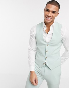 Зеленый супероблегающий жилет ASOS DESIGN