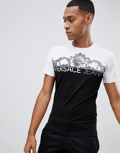 Черная футболка с логотипом Versace Jeans-Черный