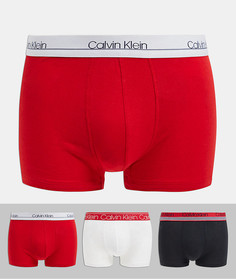Набор из 3 боксеров-брифов из эластичного хлопка Calvin Klein-Мульти