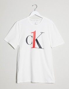 Белая футболка для дома с большим логотипом Calvin Klein CK One-Белый