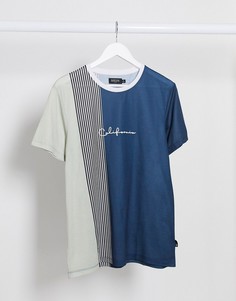 Футболка с вертикальными полосками Burton Menswear-Темно-синий