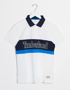 Футболка-поло из ткани пике Timberland-Белый
