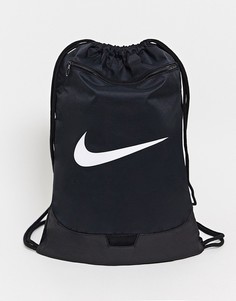 Черная сумка на шнурке с логотипом-галочкой Nike Training-Черный
