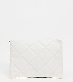 Эксклюзивный белый стеганый клатч My Accessories London