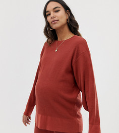 Свитшот с заниженной линией плеч ASOS DESIGN Maternity-Коричневый