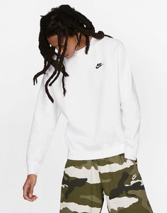 Белый свитшот с круглым вырезом Nike Club
