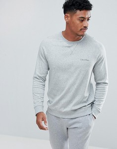 Серый трикотажный лонгслив Calvin Klein
