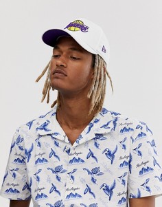 Белая эластичная бейсболка New Era NBA 9Fifty LA Lakers-Белый