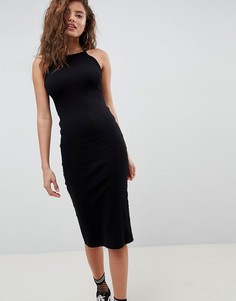 Платье миди в стиле 90-х ASOS DESIGN-Черный