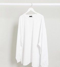 Белый легкий oversized-свитшот ASOS DESIGN Curve