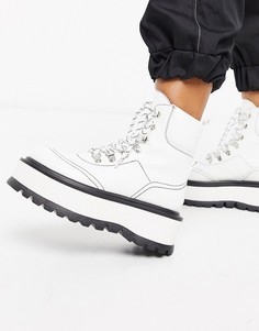 Белые походные ботинки на платформе Koi Footwear-Белый